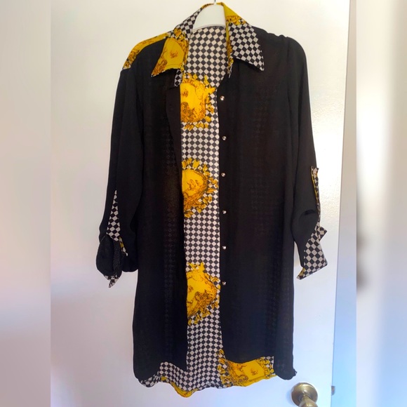 Versace inspired button up Long sleeve - Picture 2 of 4